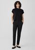 Cotton Blend Ponte Slim Pant