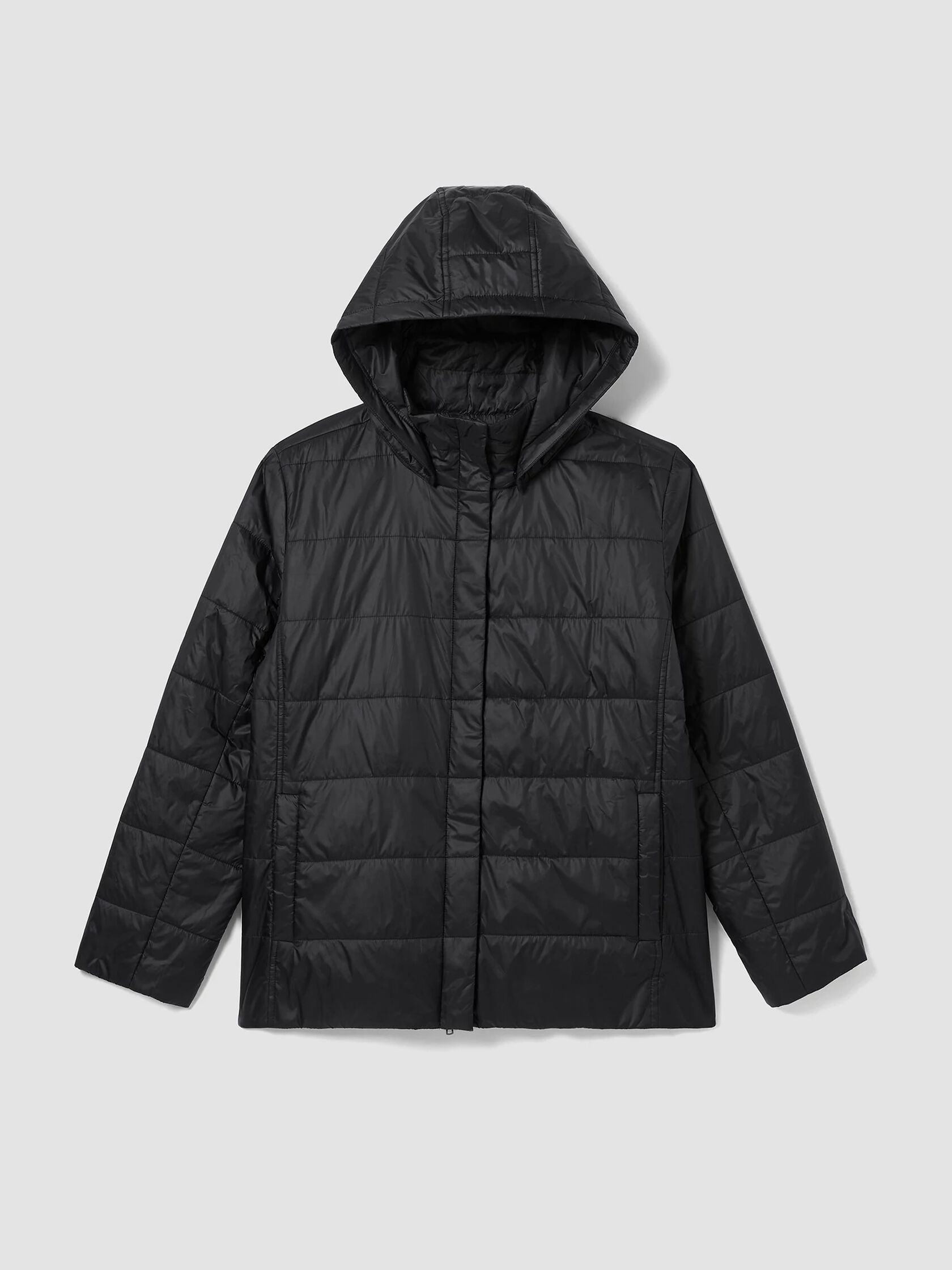 Eggshell Recycled Nylon Short Coat
