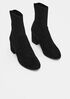 Knolls Suede & Recycled Stretch Knit Sock Boot