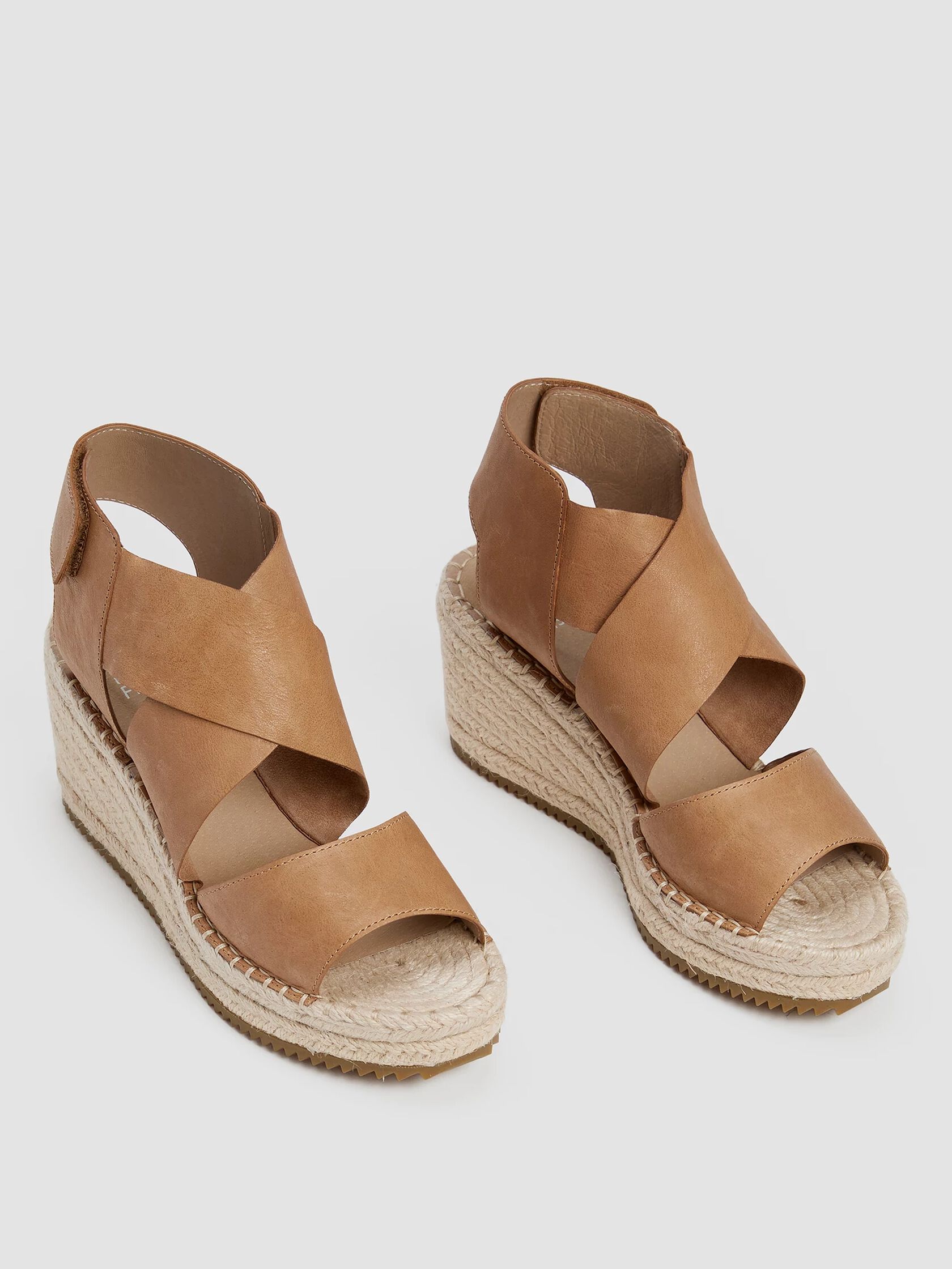 Willow Tumbled Leather Wedge Espadrille