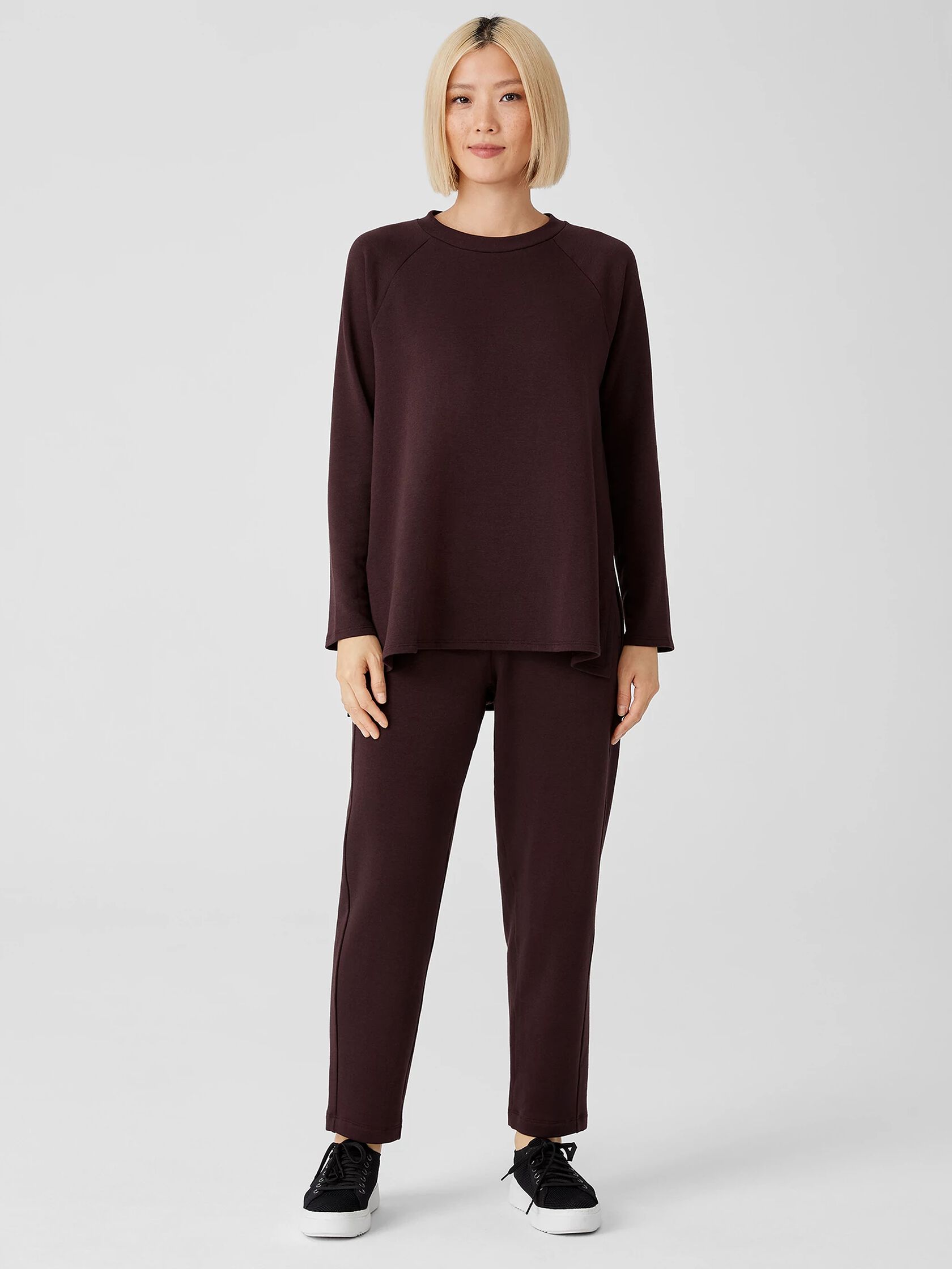 Cozy Brushed Terry Raglan-Sleeve Top