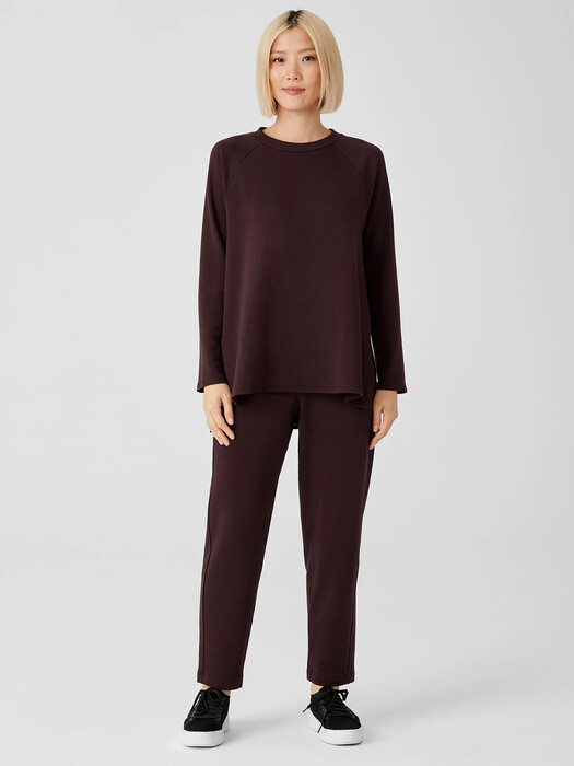 Cozy Brushed Terry Raglan-Sleeve Top