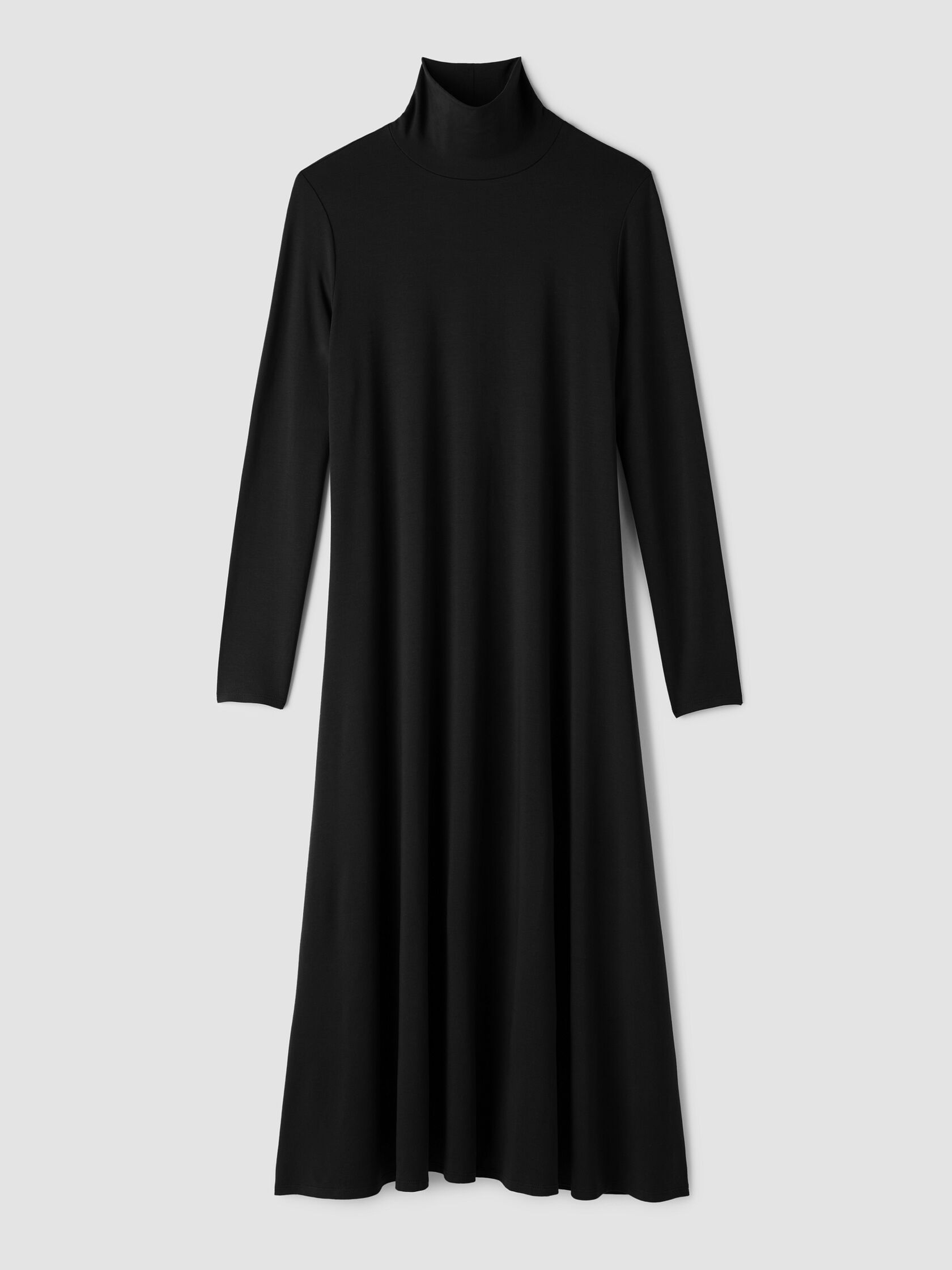 Stretch Jersey Knit Turtleneck Dress