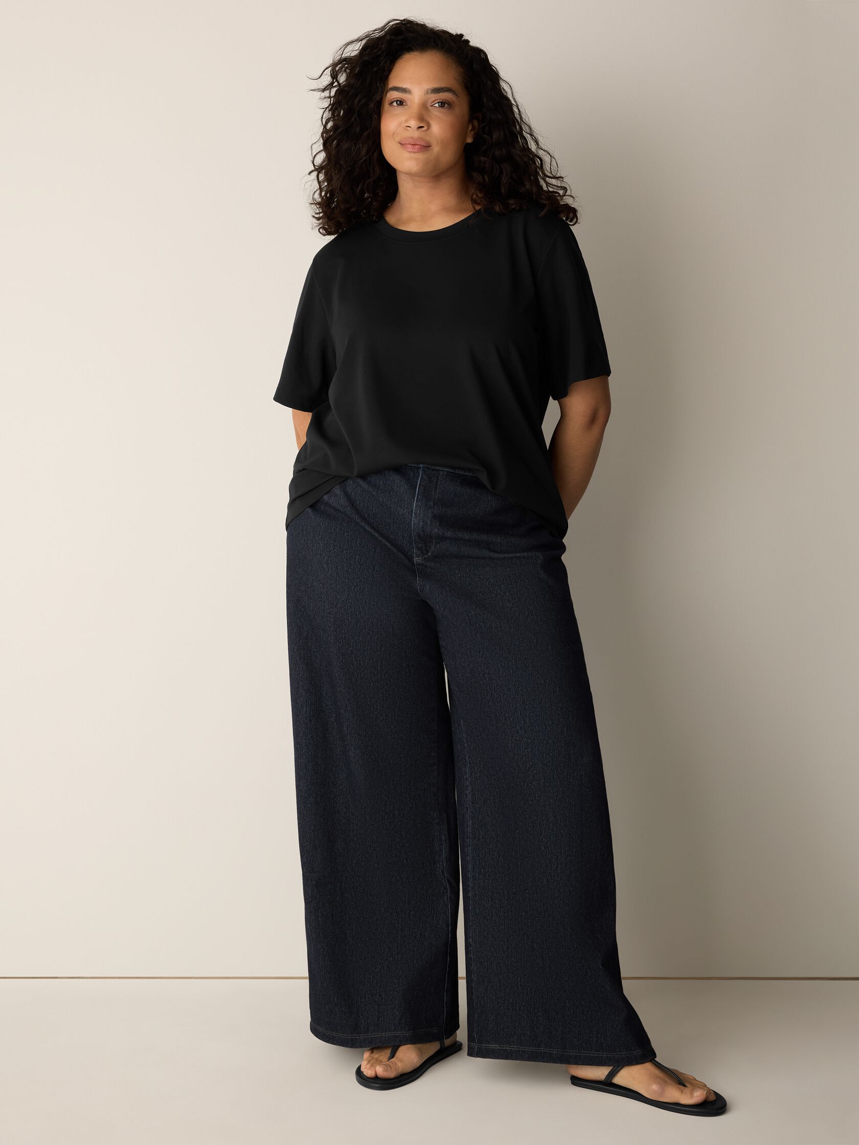 Extra-Fine Ponte Crew Neck Tee