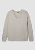 Garment-Dyed Organic Cotton Terry V-Neck Top