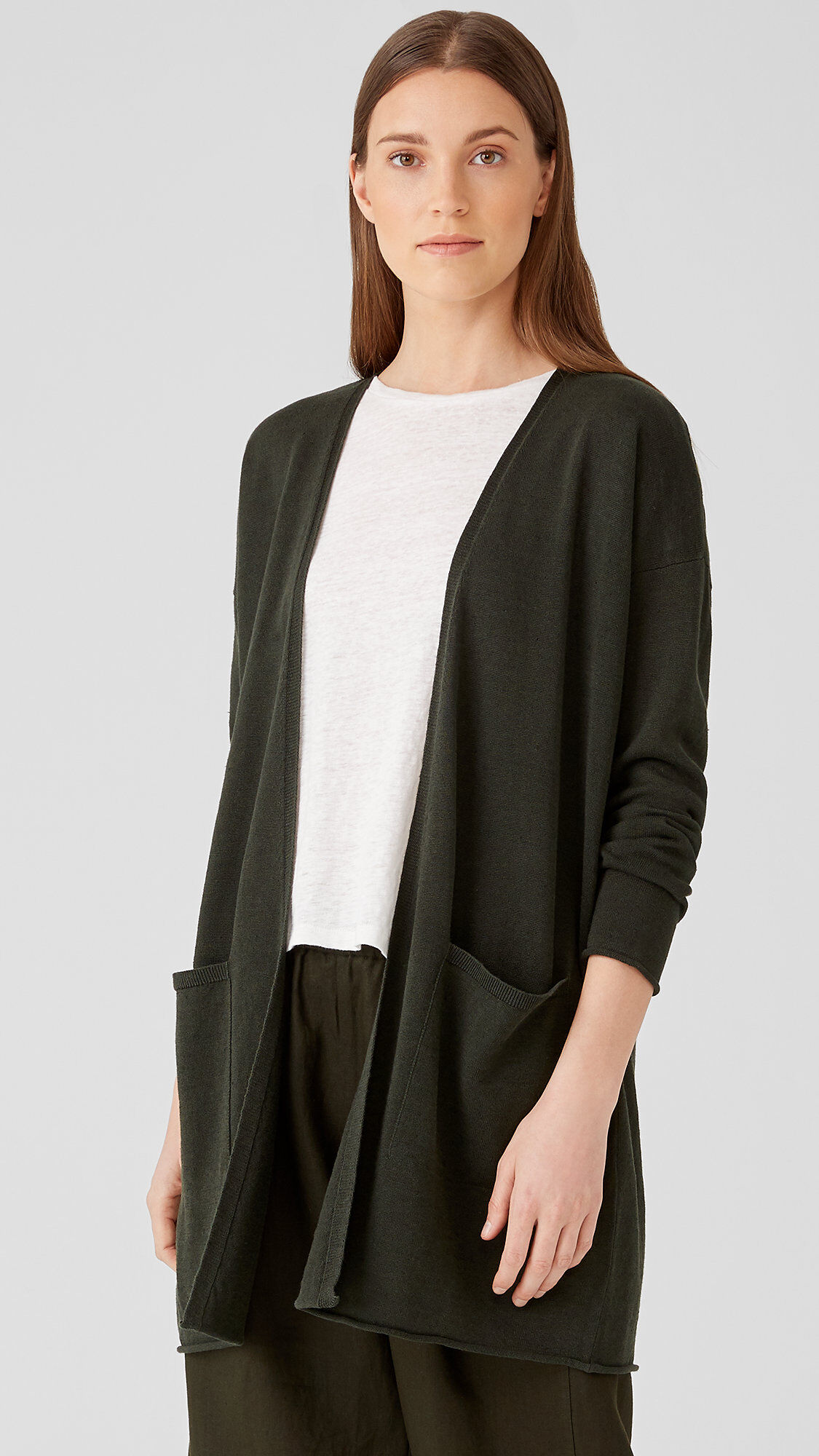 Eileen fisher 2025 green cardigan