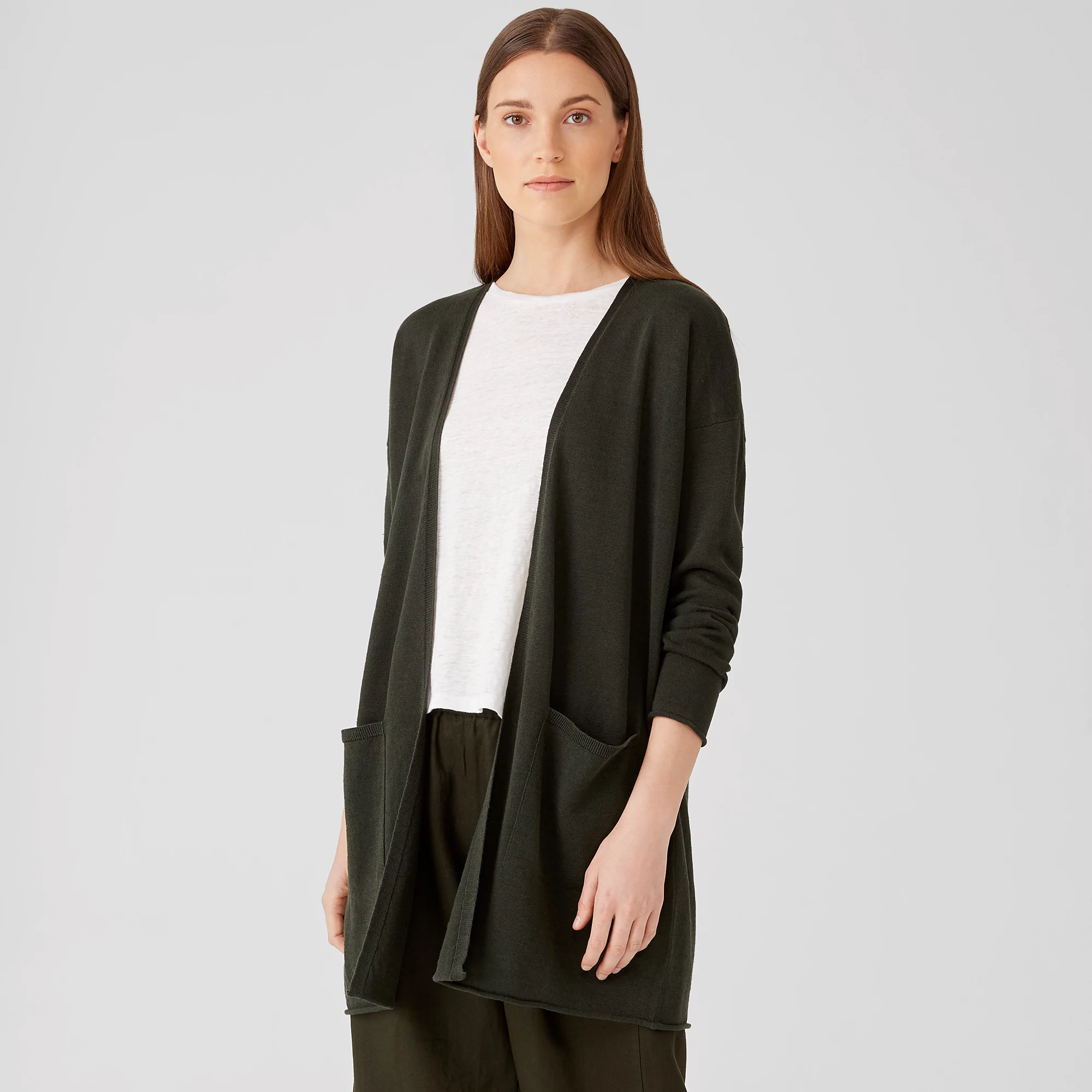 Organic Linen Cotton Cardigan | EILEEN 