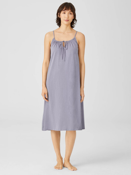 Slubby Organic Cotton Strappy Sleep Dress | EILEEN FISHER Slubby Organic Cotton Strappy Sleep Dress | EILEEN FISHER