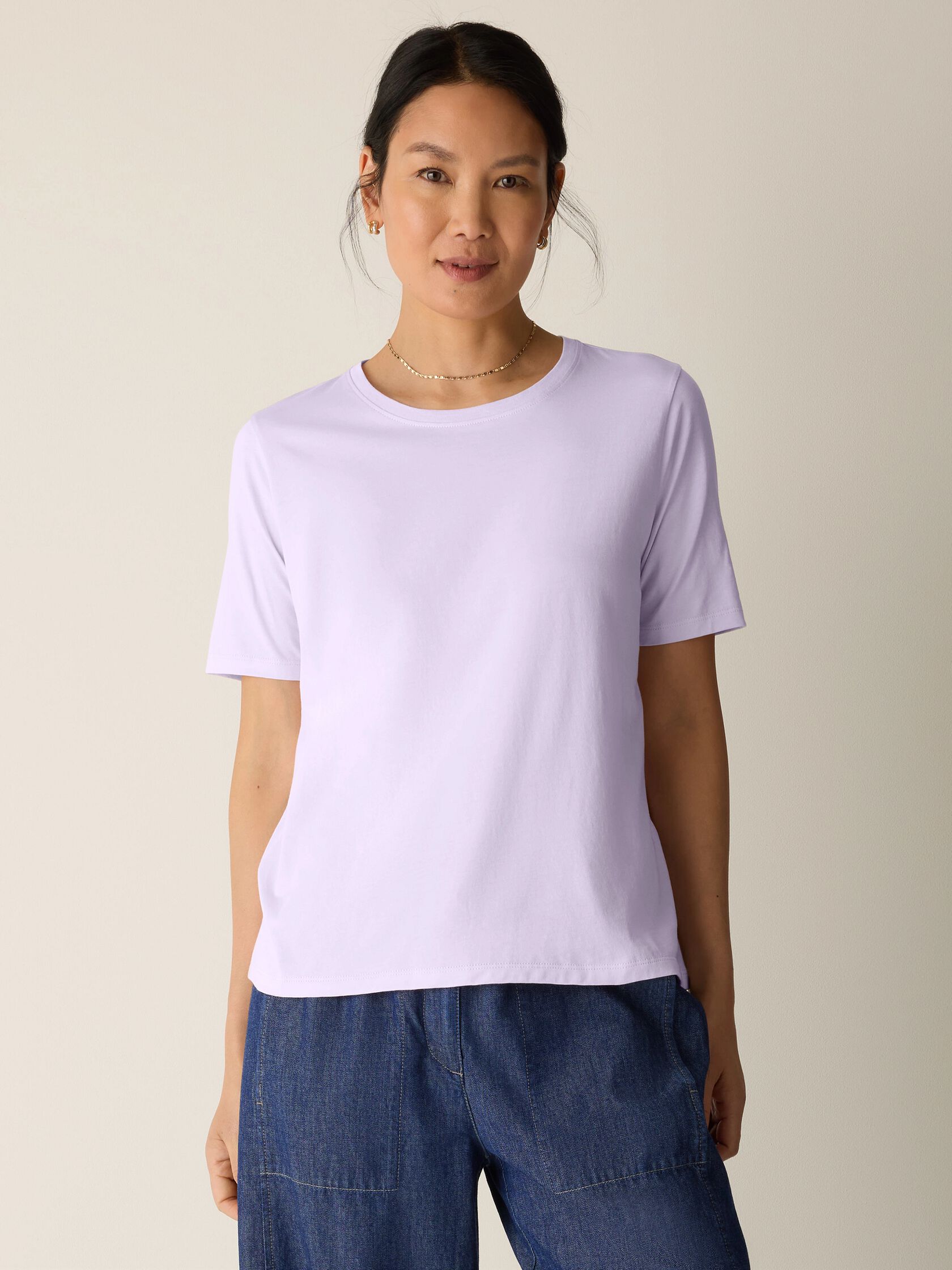 Organic Pima Cotton Jersey Round Neck Tee