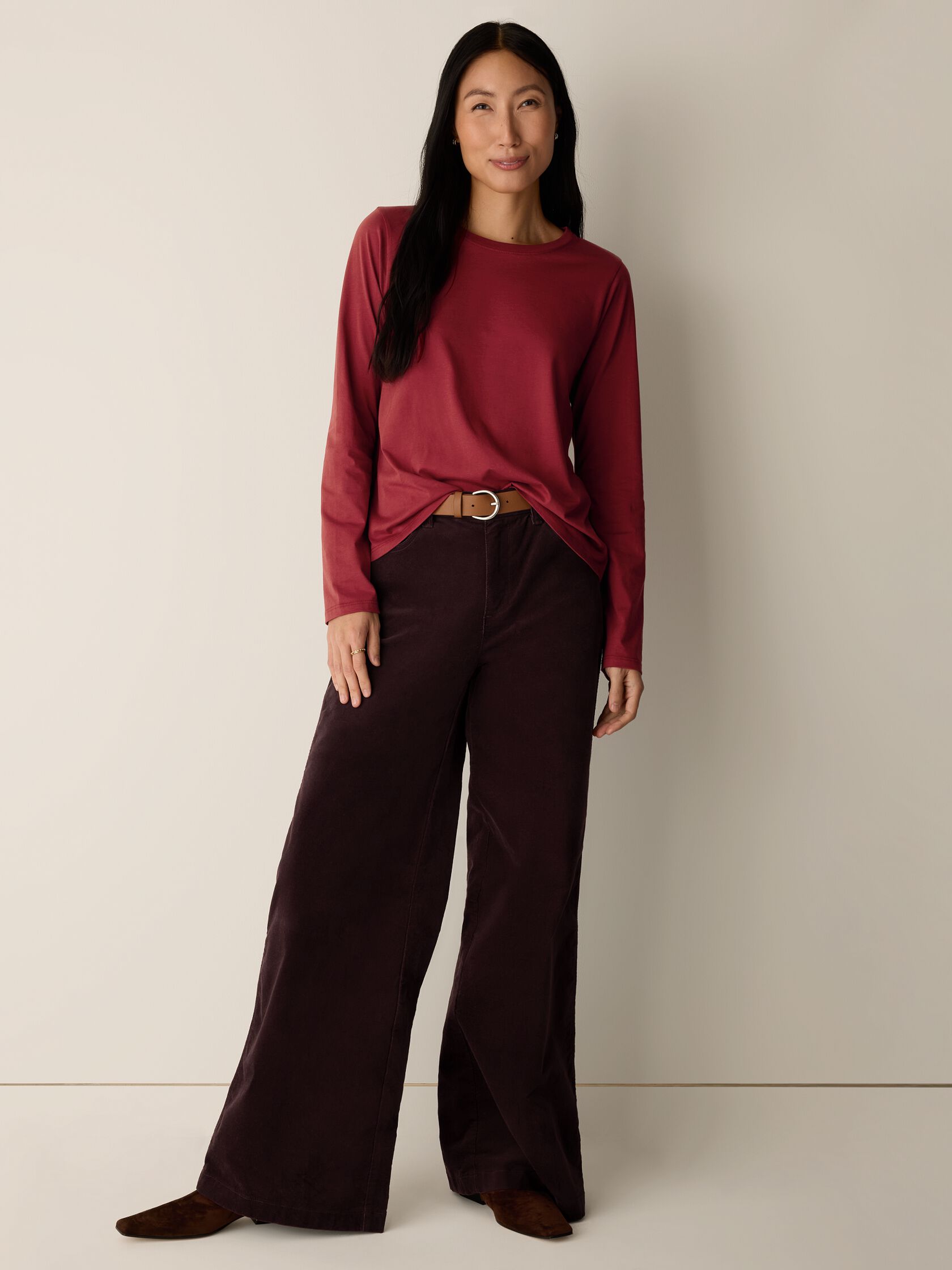 Organic Pima Cotton Jersey Long-Sleeve Tee