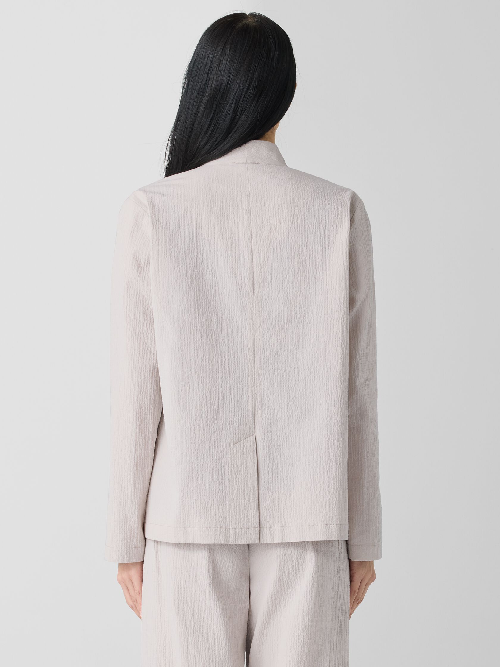 Organic Cotton Pucker High Collar Jacket