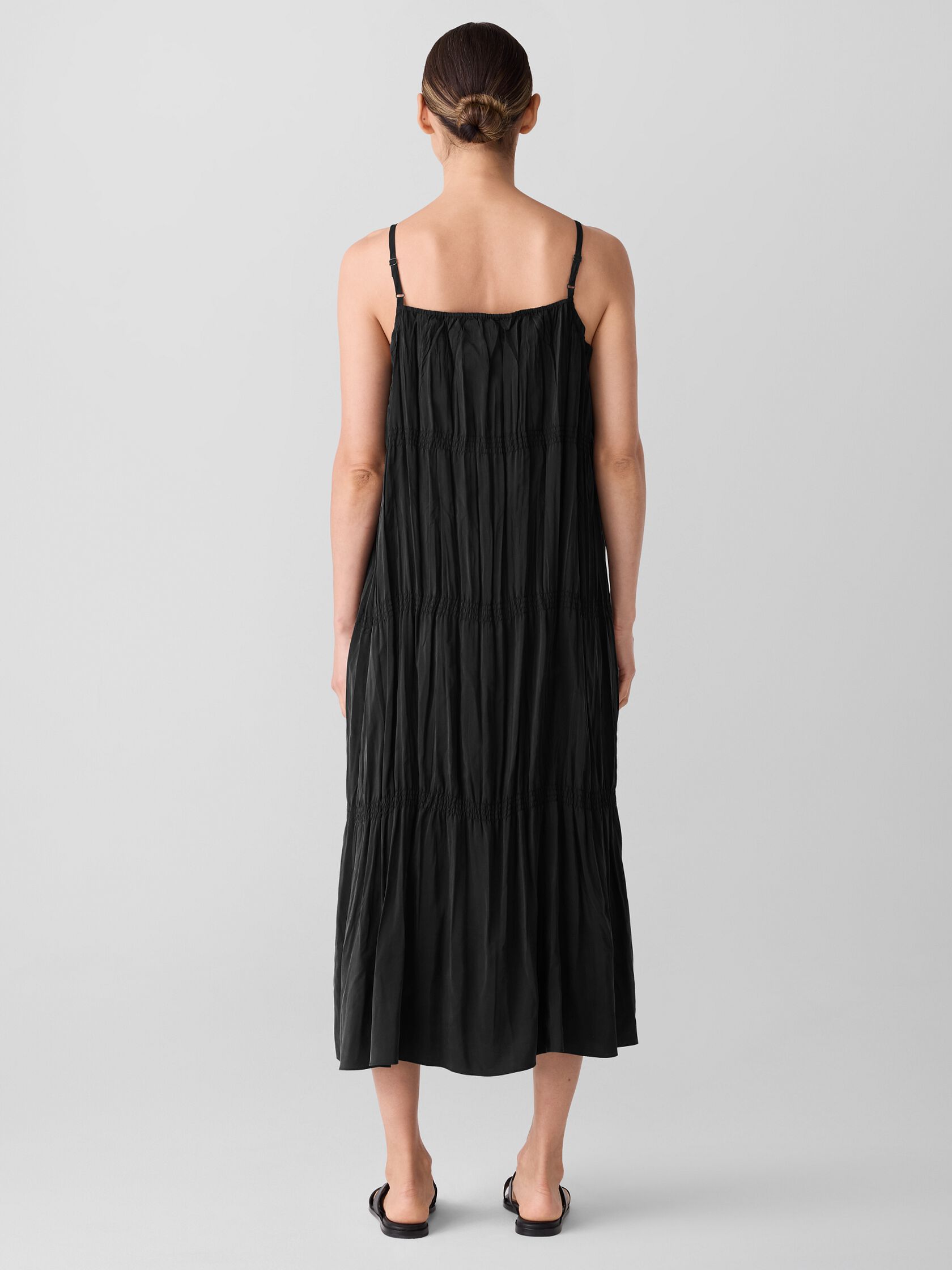 Washed Silk Smocked Cami Dress