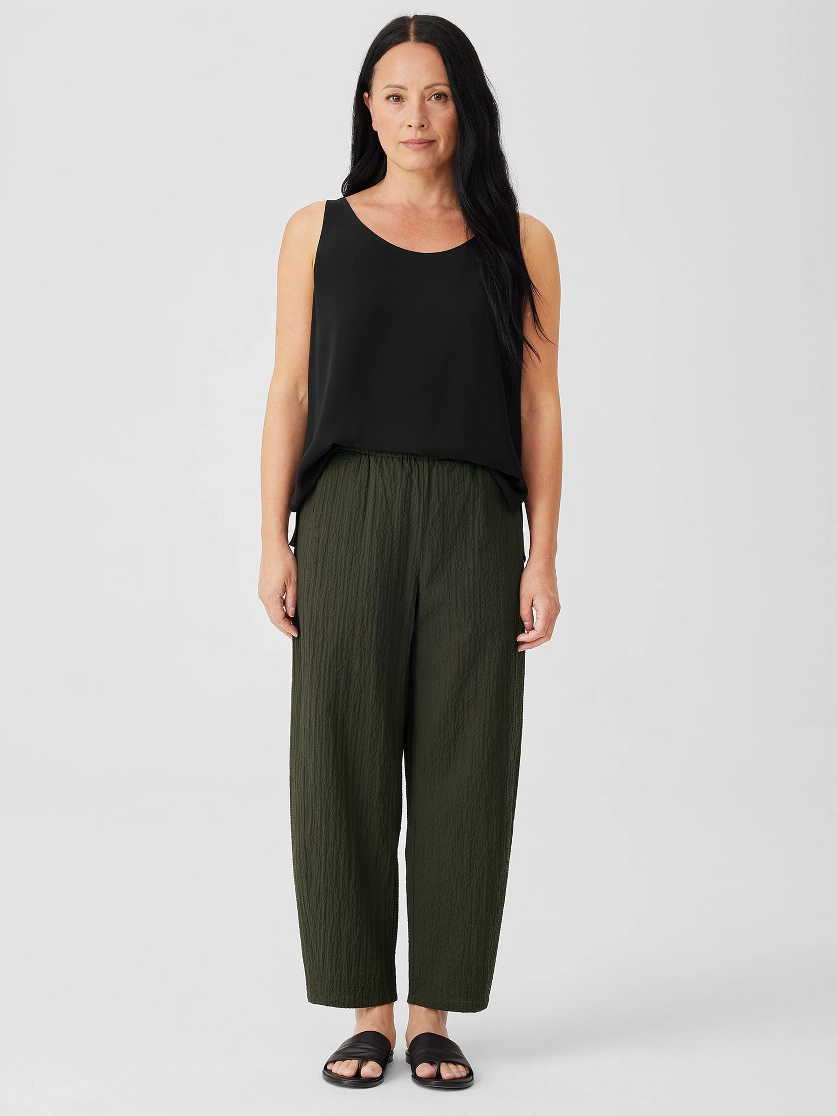 Organic Cotton Pucker Lantern Pant