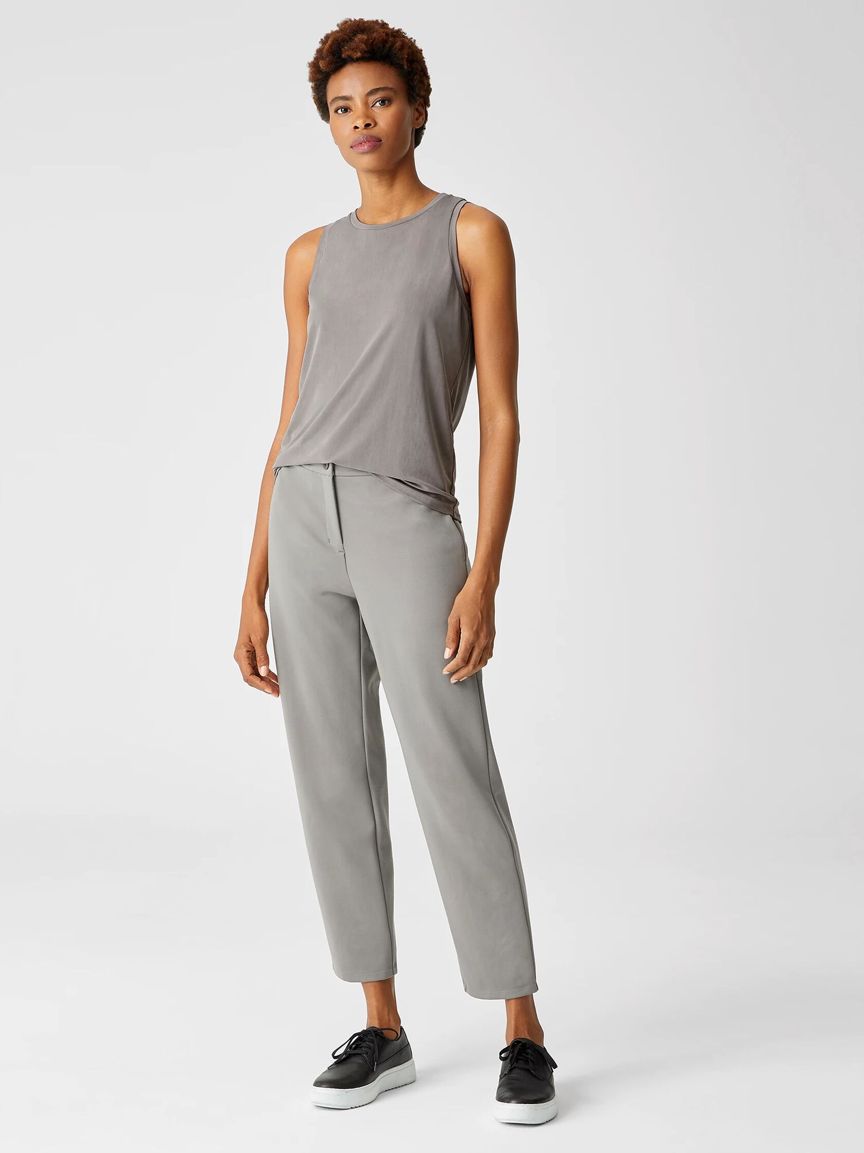 Sueded Cupro Knit Slim Tank