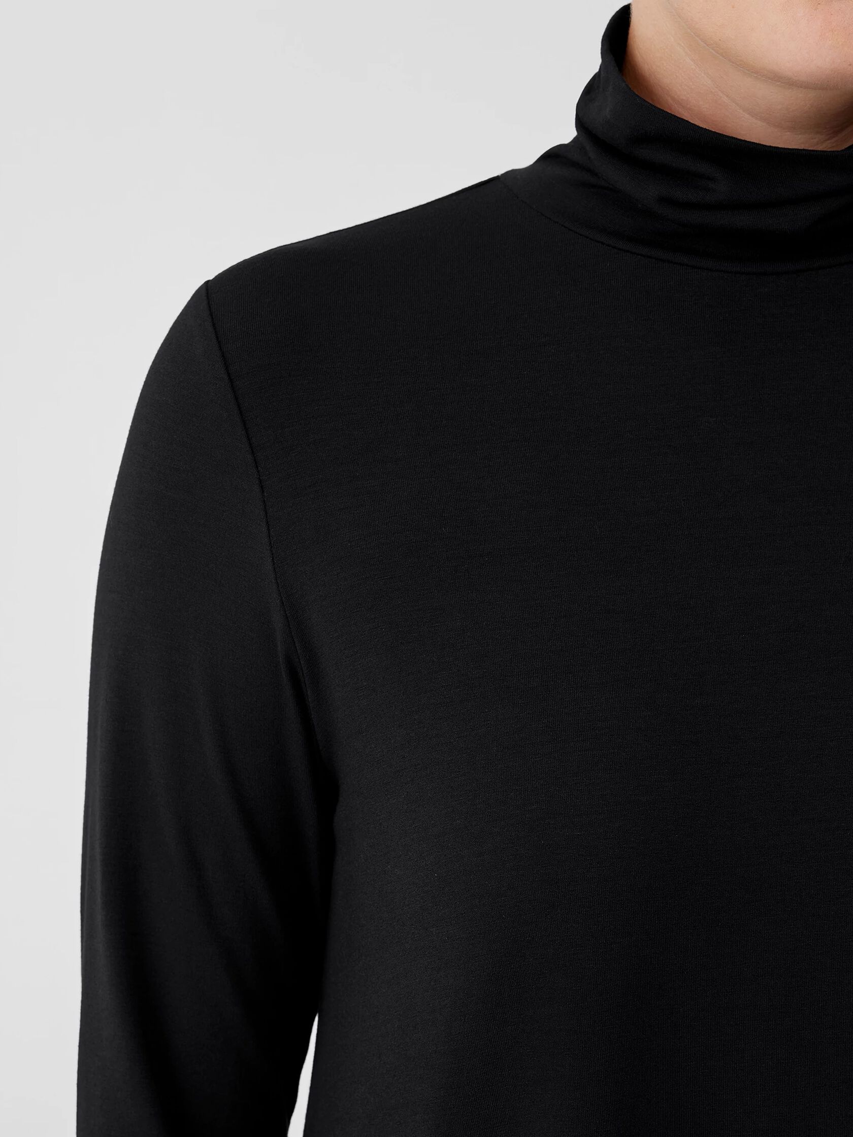 Fine Jersey Scrunch Neck Long Top