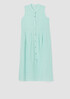 Garment-Dyed Organic Handkerchief Linen Pleated Dress