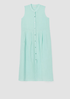 Garment-Dyed Organic Handkerchief Linen Pleated Dress