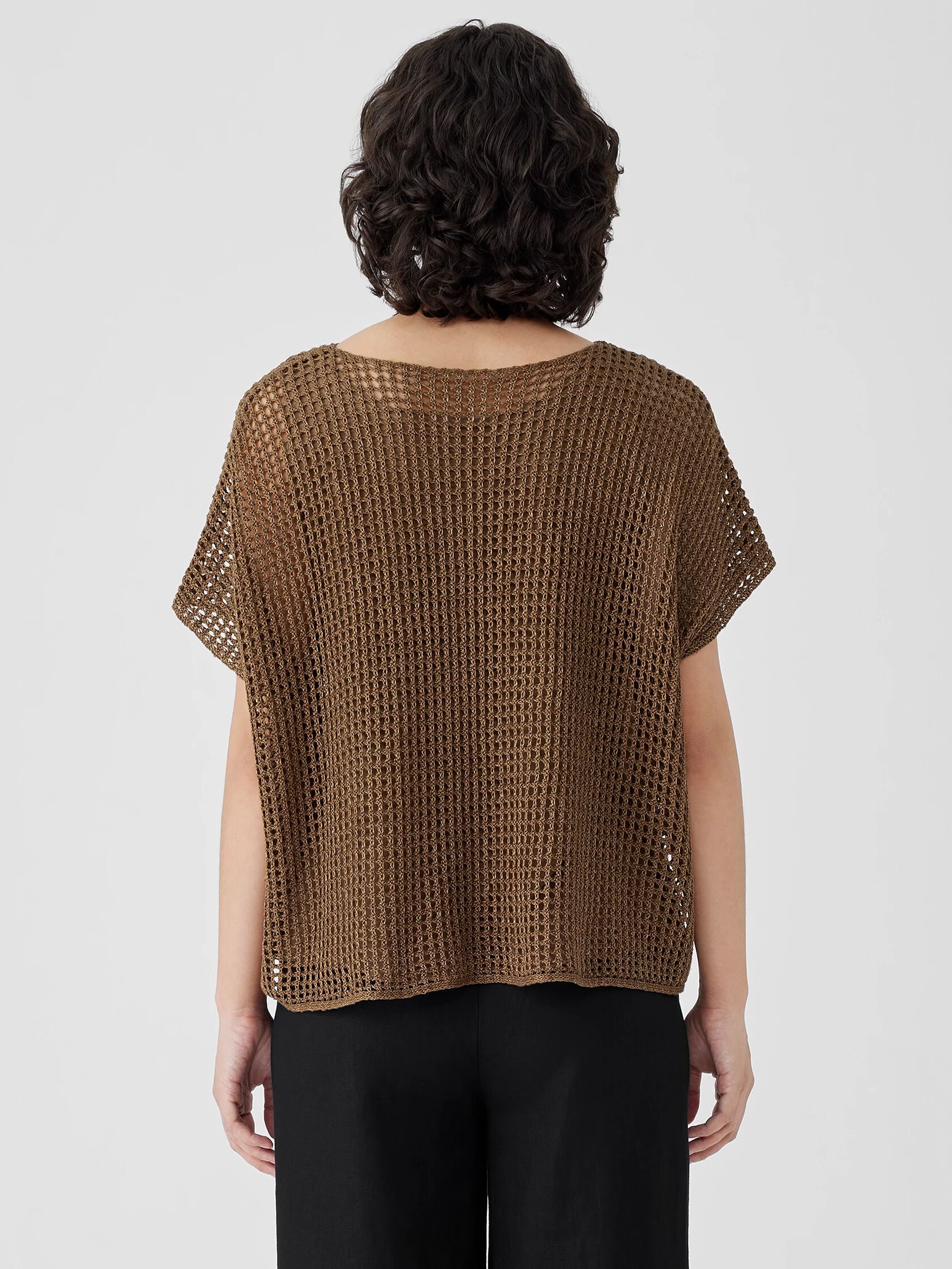 Organic Linen Délavé Bateau Neck Top