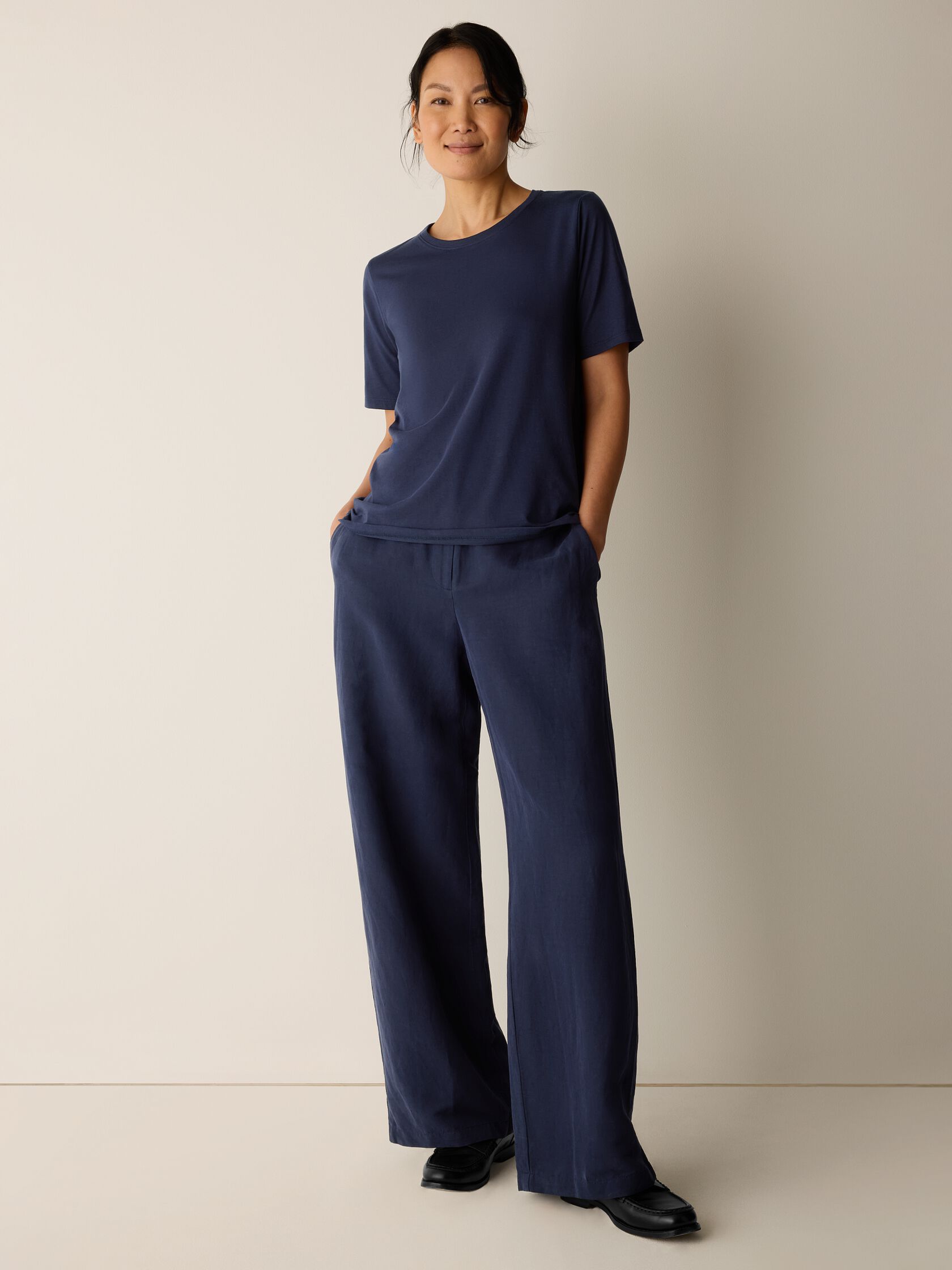 Organic Pima Cotton Jersey Round Neck Tee