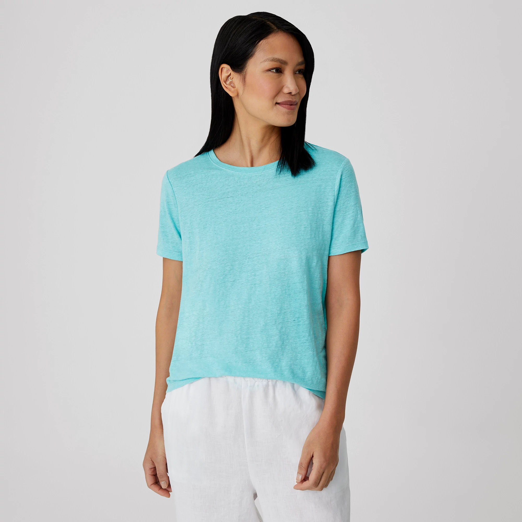 Organic Linen Jersey Short-Sleeve Tee 