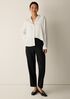 Washable Flex Ponte Tapered Trouser Pant