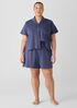 Organic Cotton Interlock Notch Collar Sleep Shirt