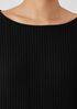 Accordion Silk Jacquard Bateau Neck Long Top