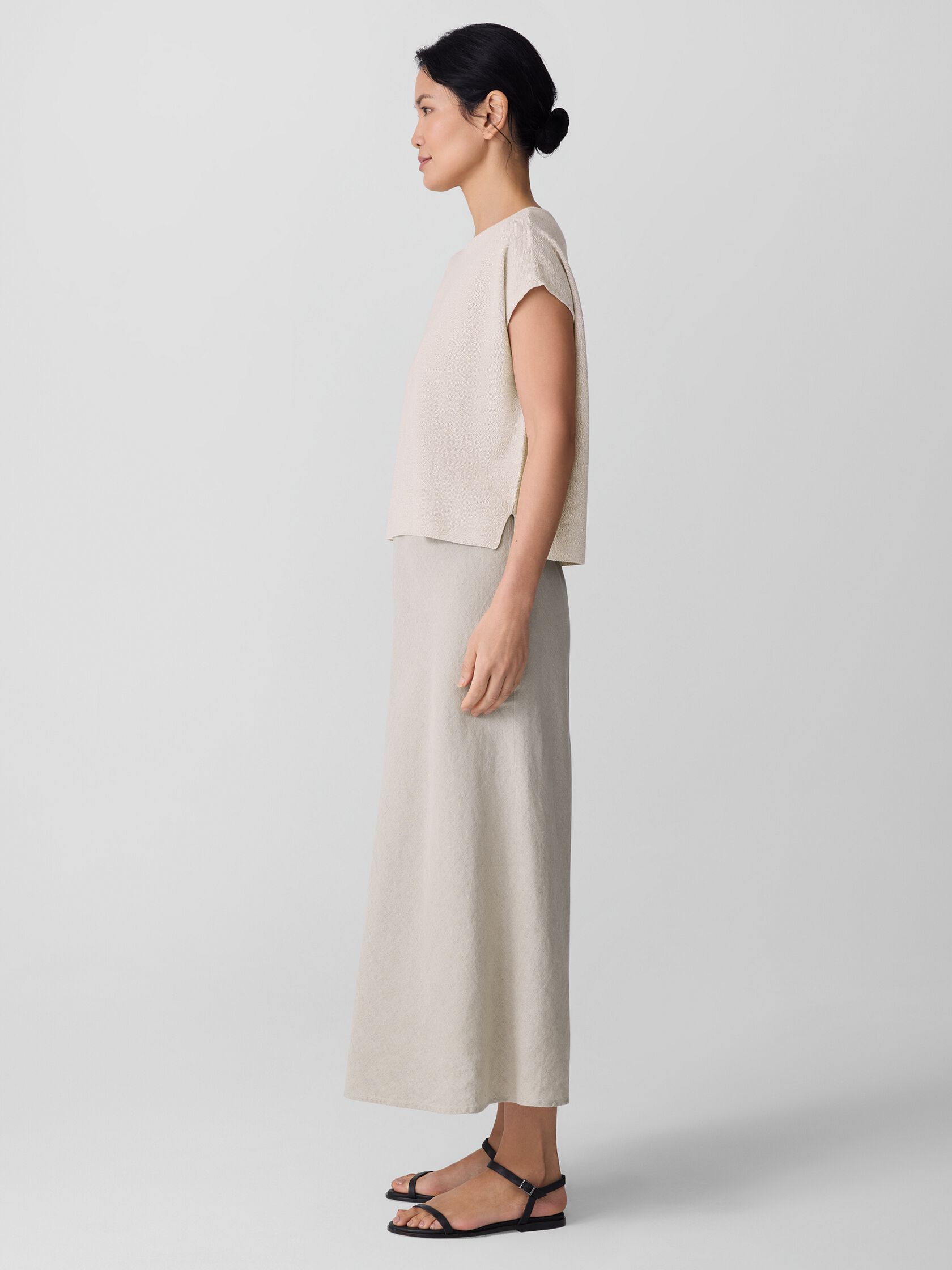 Organic Linen Cotton Square Top