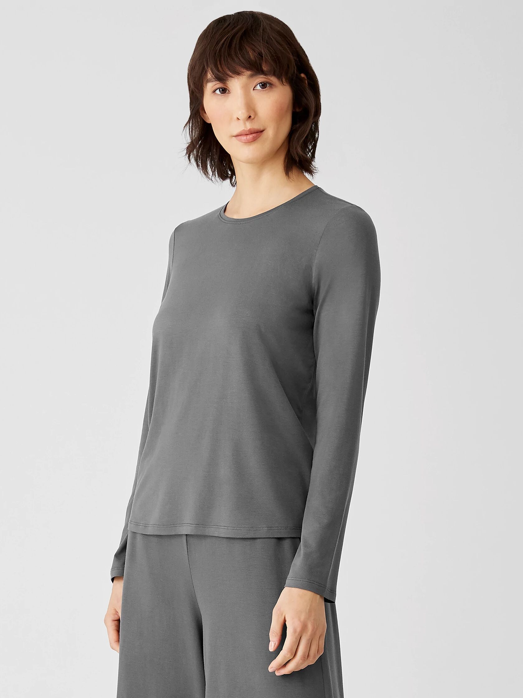 Fine Jersey Crew Neck Top
