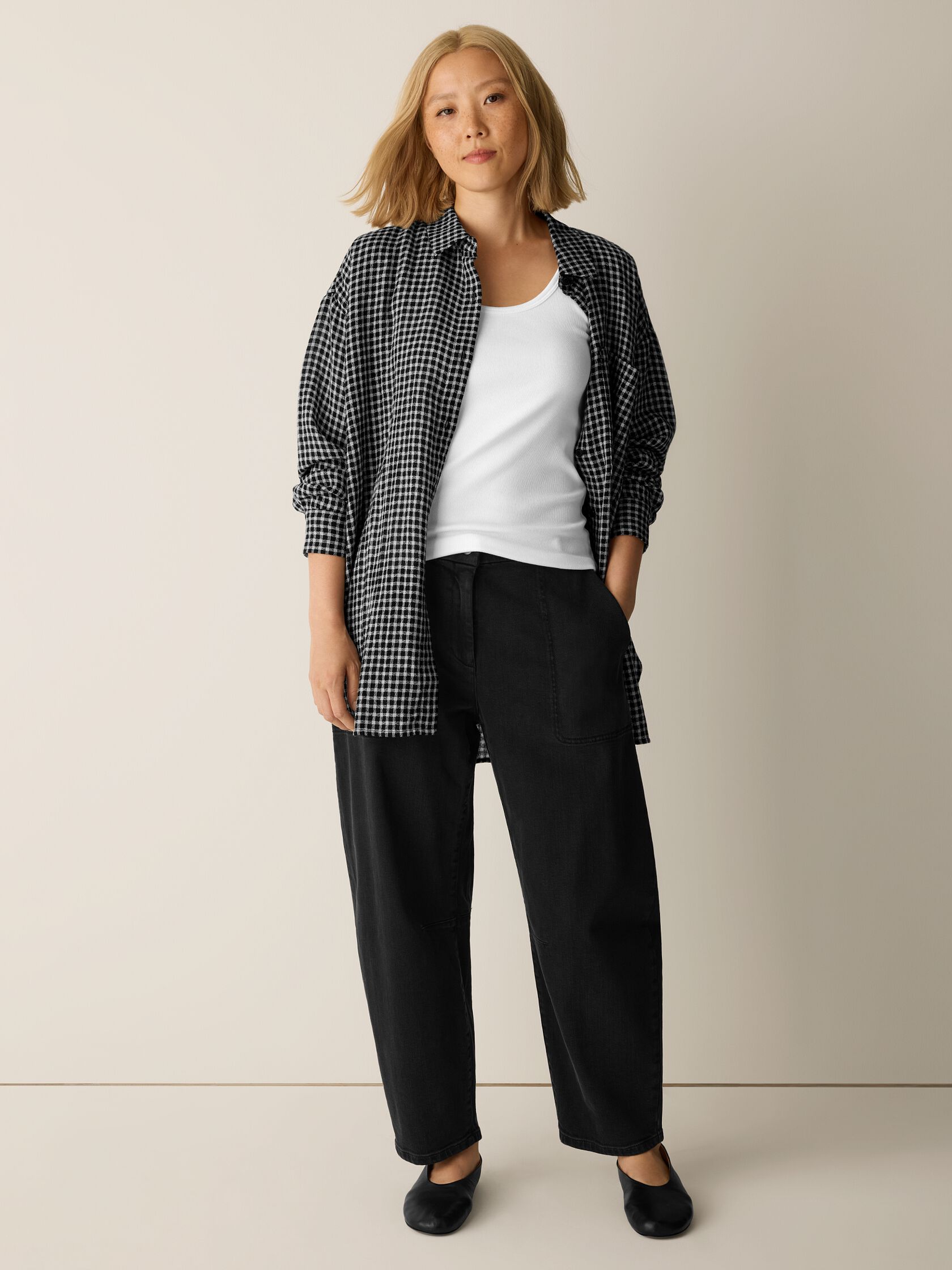 Cotton Stretch Denim Arch Pant