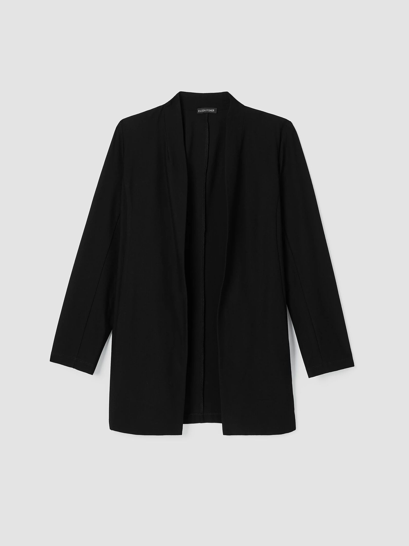 System Lightweight Washable Stretch Crepe Long Jacket