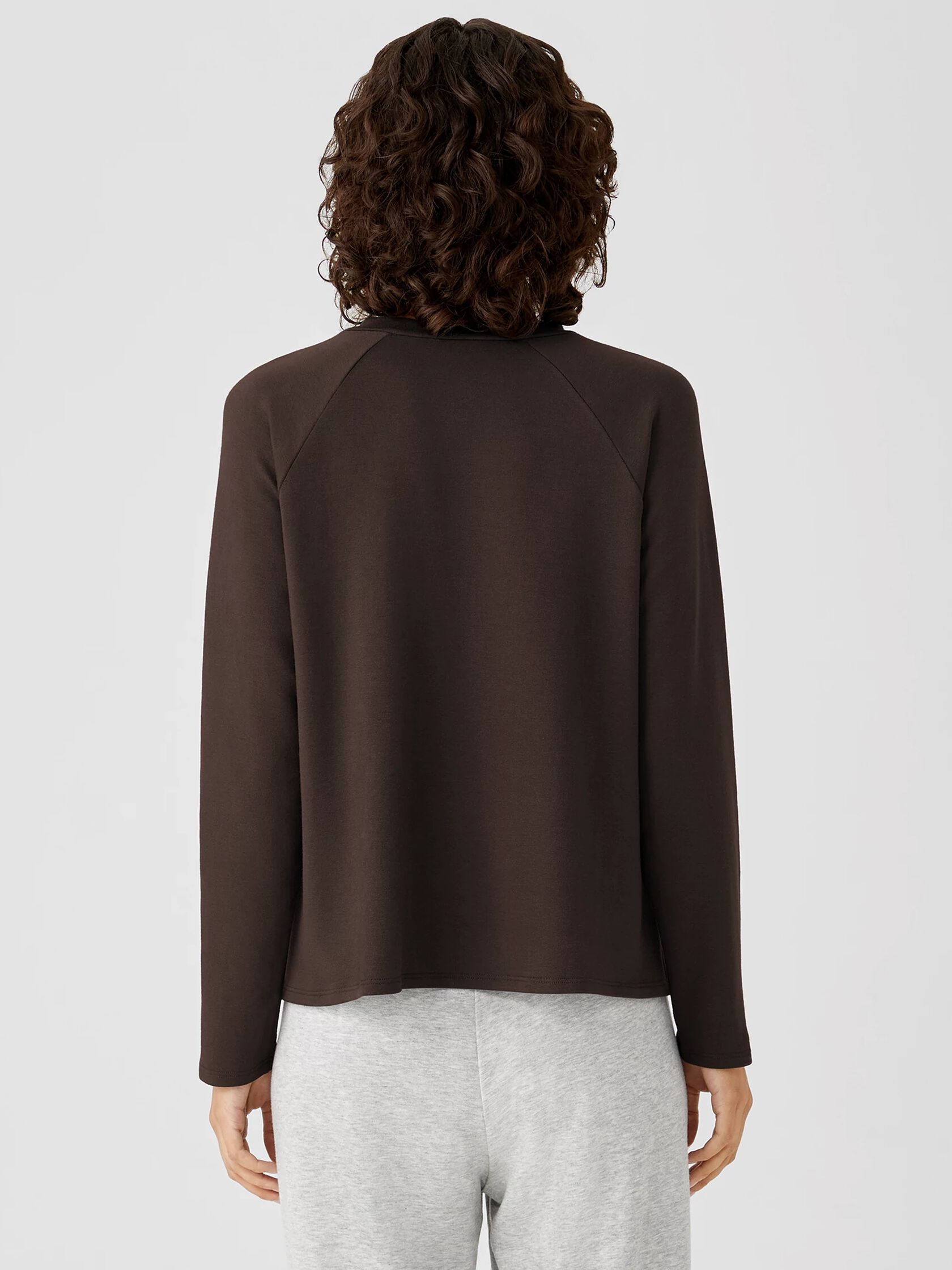 Cozy Brushed Terry Raglan-Sleeve Top