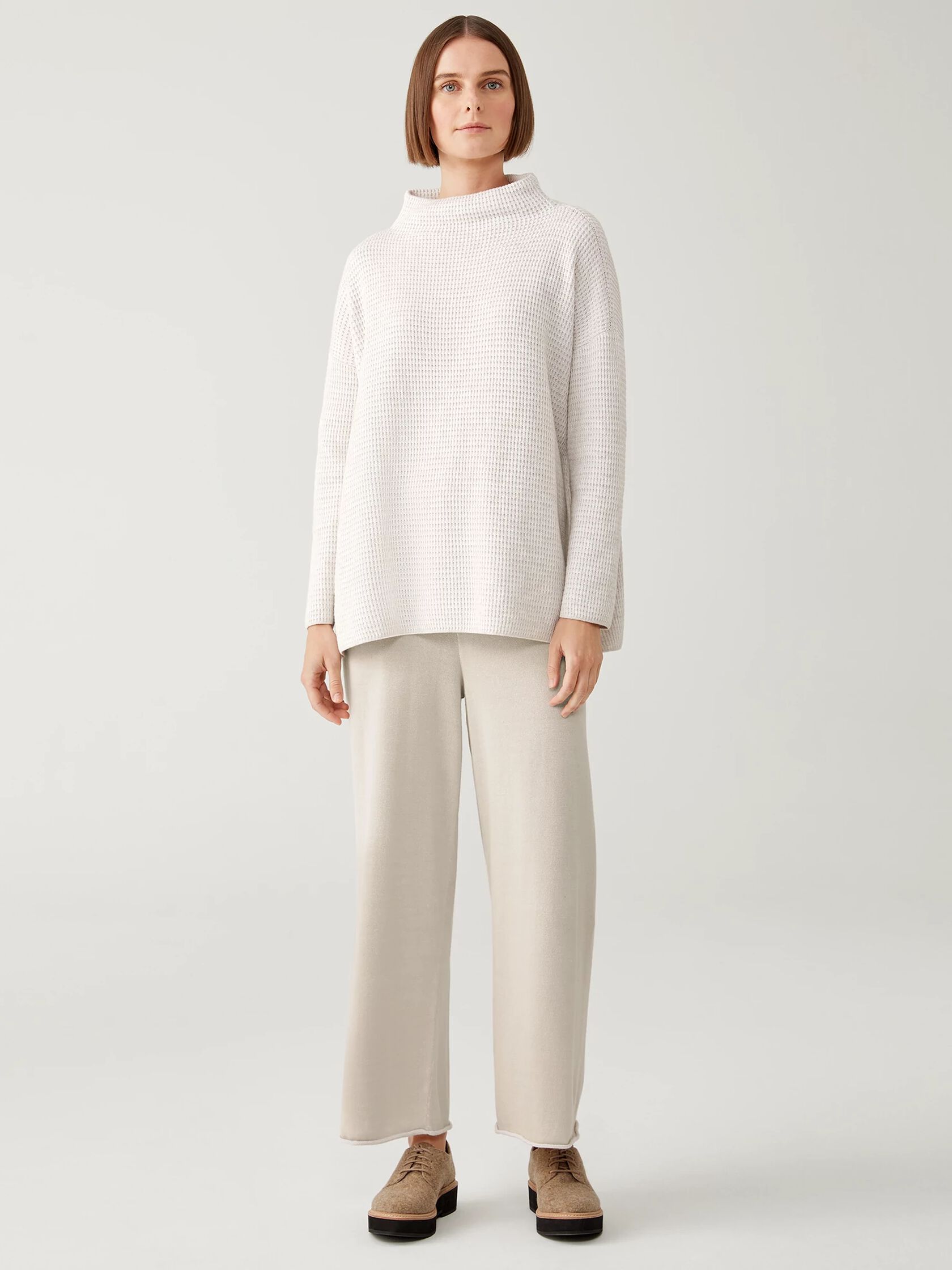 Peruvian Organic Cotton Blend Wide-Leg Pant