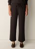 Waffle Cotton Blend Doubleknit Wide-Leg Pant
