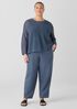 Organic Linen Cotton Cord Crew Neck Top