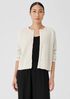 Organic Cotton Chenille Crew Neck Cardigan