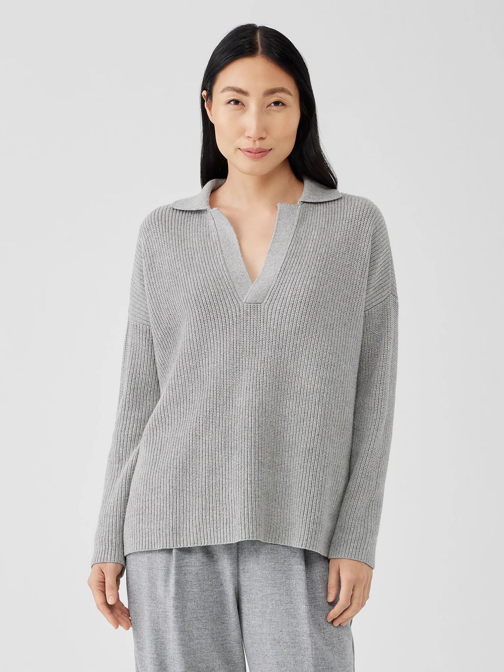 Cotton and Recycled Cashmere Top