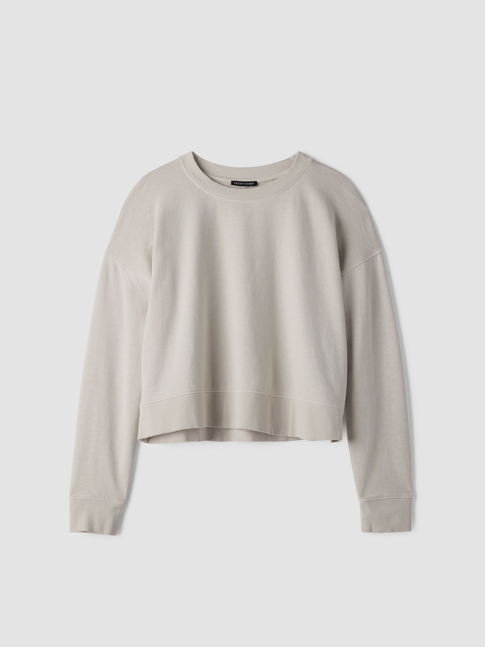 Garment-Dyed Organic Cotton Terry Cropped Box-Top