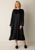 Heavyweight Silk Charmeuse Round Neck Dress