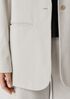 Cotton Blend Ponte V-Neck Blazer