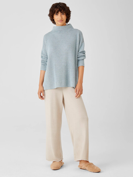 Peruvian Organic Cotton Blend Funnel Neck Top