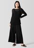 Crinkled Sheer Silk Georgette Bateau Neck Long Top