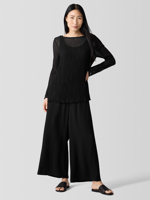 sheer silk georgette bateau neck dress Sheer Silk Georgette Bateau Neck Dress