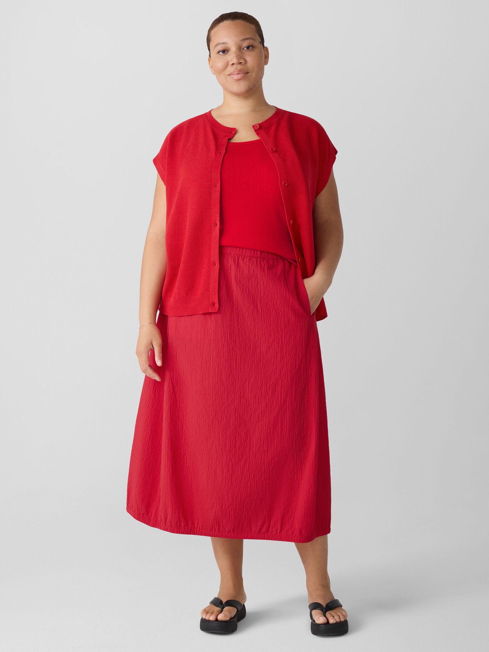 Organic Cotton Pucker Lantern Skirt