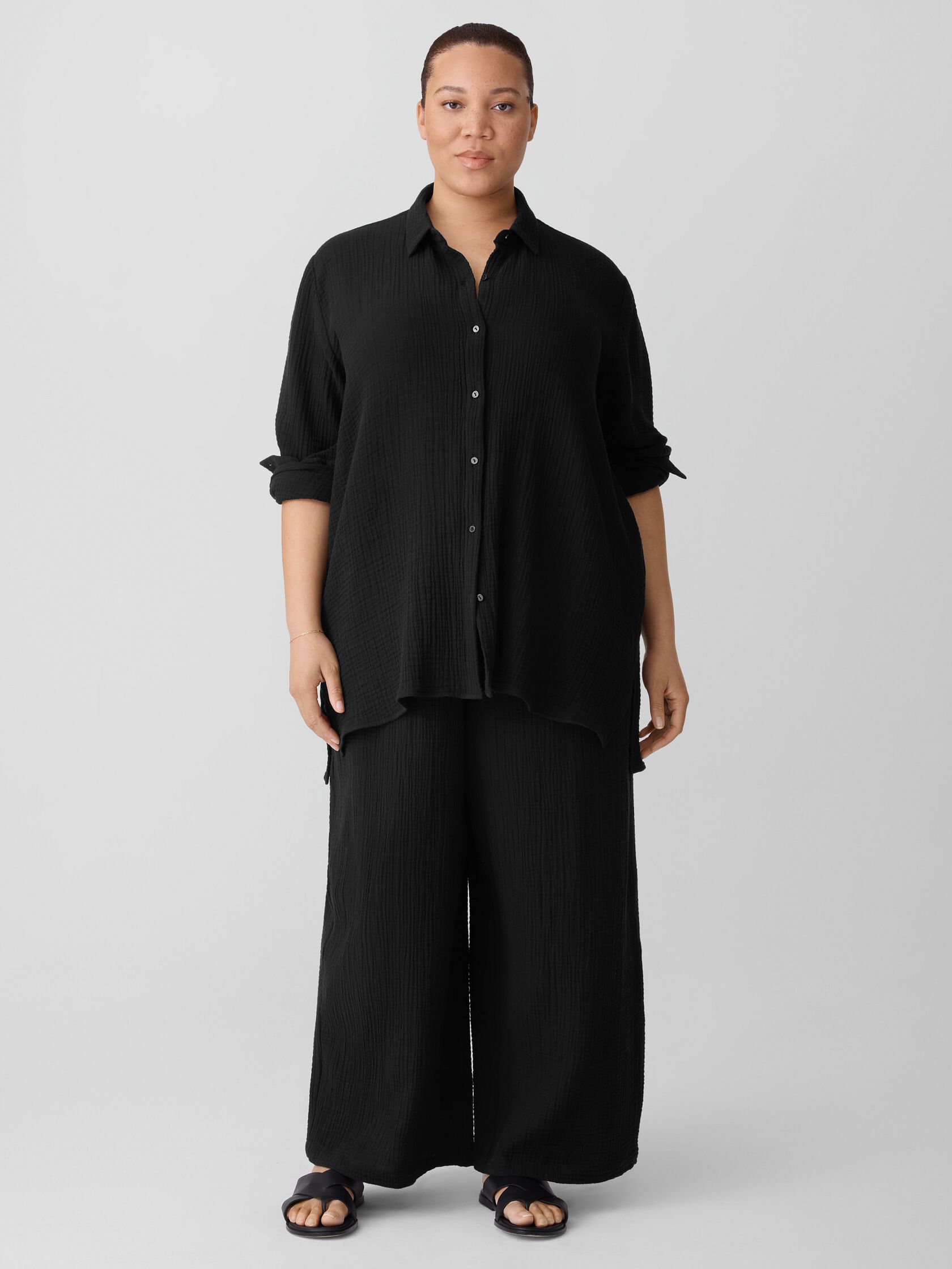 Organic Cotton Lofty Gauze Classic Collar Shirt