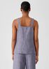 Washed Organic Linen Delave Tank