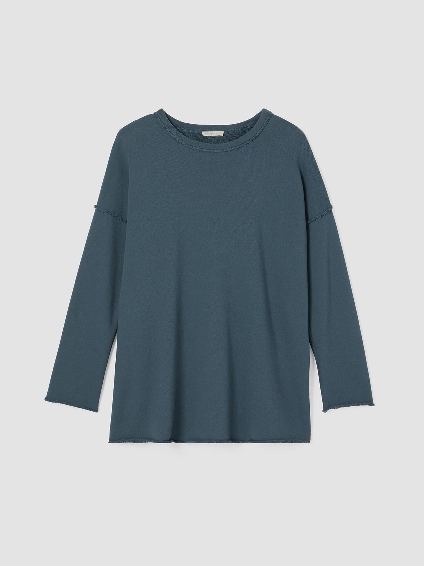 Organic Cotton French Terry Crew Neck Top