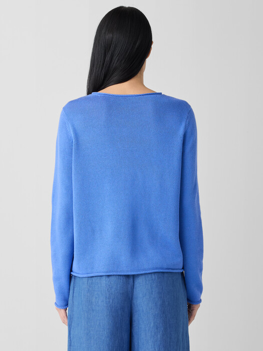 Peruvian Cotton Blend Jewel Neck Top