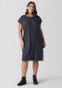 Textured Stretch Rib Round Neck Dress