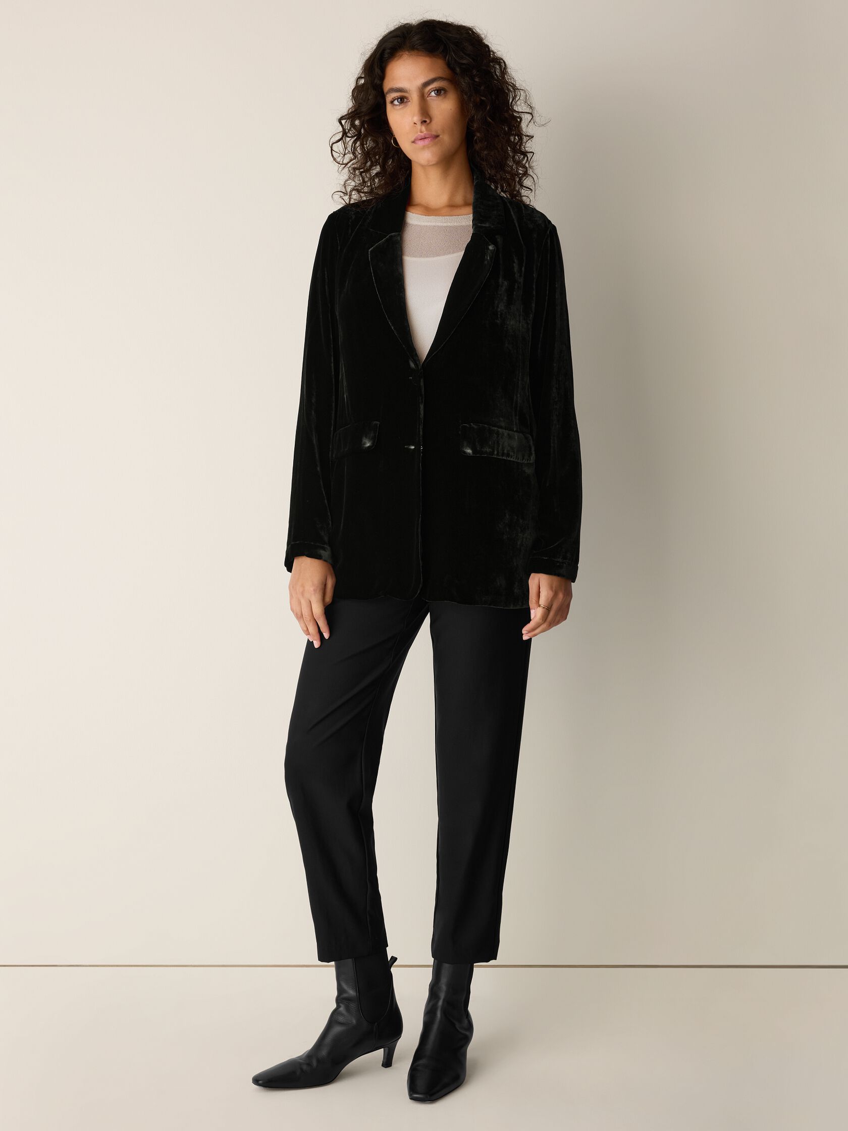 Velvet Long Blazer